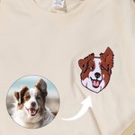 Personalisierte gestickte Cartoon Hund Katze Avatar Foto T-shirt Sweatshirt Hoodie mit Namen Memorial Sympathie Verlust von Haustier Geschenk für Tierliebhaber