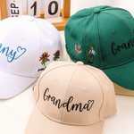 Personalized Embroidered 1-4 Birth Flowers Garden Baseball Cap with Name and Text Daily Accessory Birthday Mother's Day Gift for Family Women