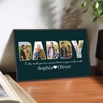 Personalisierte Multicolor Fotorahmen mit Text und 1-8 Namen Home Dekoration Geburtstag Vatertag Geschenk für Vater Großvater