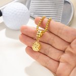 Personalized Football Soccer Volleyball Necklace with Name Dainty Jewellery Birthday Anniversary Game Day Gift for Players Sports Lovers