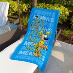 Serviette de plage personnalisée avec le nom du Marsupilami à longue queue Cadeau de vacances d'été pour garçons et filles | Callie × Marsupilami®.