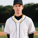 Personalised Baseball Softball Acrylic Beaded Necklace with Name Team Spirit Wear Game Day Birthday Gift for Teenagers Baseball Softball Players