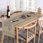 Chemin de table personnalisé Love Share Blessed Words Cloud 1-3 Photos Home Decor Housewarming Birthday Gift for Family Friends