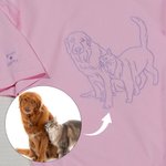 Personalised Embroidered Pet Photo T-shirt Sweatshirt Hoodie with 1-3 Names Pet Party Birthday Gift for Pet Lovers