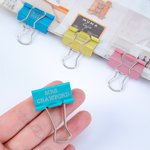 Personalisierte Multicolor 4 Pcs Papier Binder Clip Set mit Titel und Nachname zurück zu Schule Anerkennung Geschenk für Lehrer