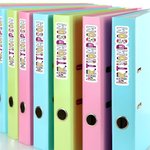 Personalized Waterproof Crayon Colorful Lable Stickers with Text School Supplies Back to School Birthday Teacher's Day Gift for Teacher