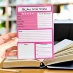 Bloc de notas multicolor personalizado con 40/80 páginas Book Club Back to School Regalo de agradecimiento para profesores Estudiantes Amantes de los libros