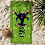 Serviette de plage personnalisée avec le nom du Marsupilami à longue queue Cadeau de vacances d'été pour garçons et filles | Callie × Marsupilami®.