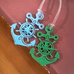 Personalized Ship Wheel Boat Anchor Hanging Nautical Ornament with Name Birthday Travel Gift for Sailing Enthusiasts Ocean Lovers Sailors