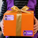 Personalized Cartoon Halloween Character Multicolor Stickers Labels with Name Set of 2 School Supplies Decor Halloween Party Gift for Boys Girls