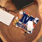 Personalized Camouflage Stripes Number Initials Mouse Pad with Name Daily Use Anniversary Gift for Young People