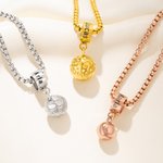 Personalized Football Soccer Volleyball Necklace with Name Dainty Jewellery Birthday Anniversary Game Day Gift for Players Sports Lovers