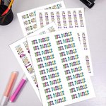 Personalized Waterproof Crayon Colorful Lable Stickers with Text School Supplies Back to School Birthday Teacher's Day Gift for Teacher