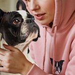 Personalisierte gestickte Cartoon Hund Katze Avatar Foto T-shirt Sweatshirt Hoodie mit Namen Memorial Sympathie Verlust von Haustier Geschenk für Tierliebhaber