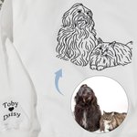 Personalised Embroidered Pet Photo T-shirt Sweatshirt Hoodie with 1-3 Names Pet Party Birthday Gift for Pet Lovers