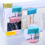 Personalisierte Multicolor 4 Pcs Papier Binder Clip Set mit Titel und Nachname zurück zu Schule Anerkennung Geschenk für Lehrer