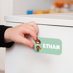 Personalized Cartoon Halloween Character Multicolor Stickers Labels with Name Set of 2 School Supplies Decor Halloween Party Gift for Boys Girls