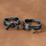 Bague de ceinture noire Dan rayée avec texte gravé Cadeau pour les amateurs de Karaté BJJ Taekwondo Aikido