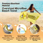 Toalla de playa personalizada con el nombre de un Marsupilami de cola larga Regalo de cumpleaños para un amigo o una familia | Callie × Marsupilami