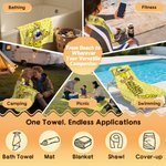 Toalla de playa personalizada con el nombre de un Marsupilami de cola larga Regalo de cumpleaños para un amigo o una familia | Callie × Marsupilami