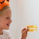 Personalized Cartoon Halloween Character Multicolor Stickers Labels with Name Set of 2 School Supplies Decor Halloween Party Gift for Boys Girls