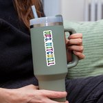 Personalized Waterproof Crayon Colorful Lable Stickers with Text School Supplies Back to School Birthday Teacher's Day Gift for Teacher