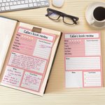 Bloc de notas multicolor personalizado con 40/80 páginas Book Club Back to School Regalo de agradecimiento para profesores Estudiantes Amantes de los libros