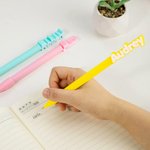 Gepersonaliseerde 3D gedrukte meerdere lettertypen naam Pen 3 stuks terug naar school Gift voor Kid Student Leraar