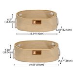 Personalized Cute Pet Photo Cotton Linen Pet Bed Basket with Handle and Name Medium Large Cat Daily Use Birthday Adoption Day Gift for Pet Owners