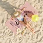 Gepersonaliseerde Mr and Mrs Set van 2 Bijpassende Grote Sneldrogende Strandlakens met Achternaam Cadeau voor de Huwelijksreis van Pasgetrouwden