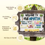 Personalized Distressed Retro Welcome to Our Party Metal Sign with Name and Place Wall Art Home Decor Summer Party Housewarming Gift for Family