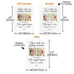 Personalized Childhood Photo Bride and Groom Wedding Welcome Sign with Names and Date Rehearsal Dinner Wedding Gift for Newlyweds Couples