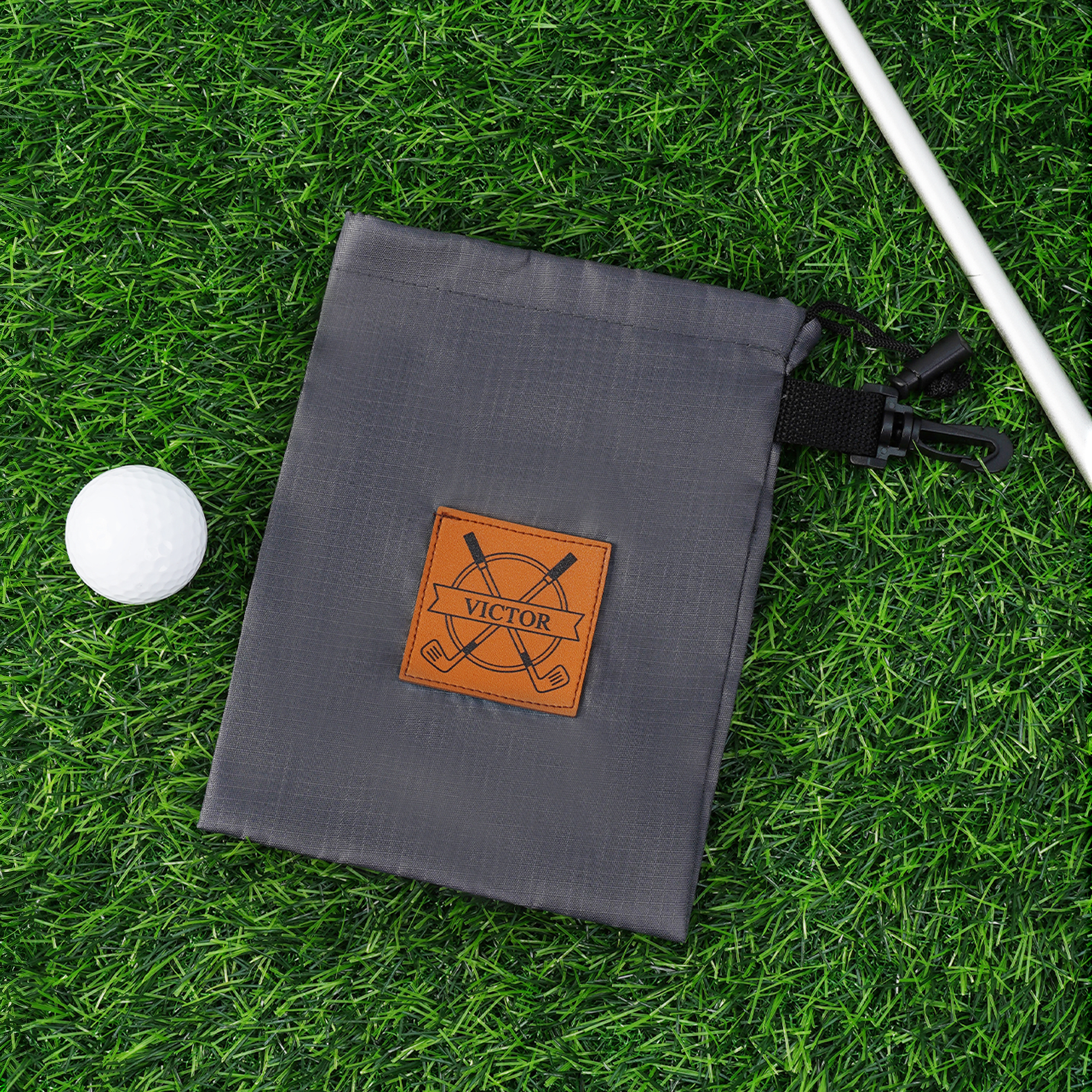 Trousse de golf personnalisée avec nom et initiales Accessoires de golf Cadeau d'anniversaire pour les joueurs de golf et les amoureux du golf
