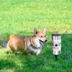 Lampe Solaire de Jardin Personnalisée avec Nom Texte Date Motif d'Empreinte de Patte Style d'Arc-en-ciel Cadeau pour Propriétaire d'Animal Domestique