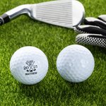 Personalized Golf Clubs Graduation Cap Set of 3 Golf Balls with Name and Year Birthday Graduation Gift for Golf Lover Graduate