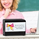 Gepersonaliseerde Potlood Boog Notebook Patroon Potlood Dispenser met Tekst Klaslokaal Decor Terug naar School Waardering Gift voor Leraar Kid