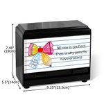 Gepersonaliseerde Potlood Boog Notebook Patroon Potlood Dispenser met Tekst Klaslokaal Decor Terug naar School Waardering Gift voor Leraar Kid