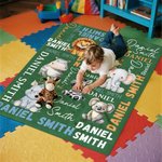 Personalized Cute Cartoon Koala Elephant Animal Soft Throw Blanket with Name Home Decor Birthday Gift for Kids