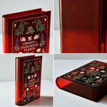 Vase à livres en acrylique transparent avec nom Décoration de bibliothèque Cadeau d'Halloween pour les amoureux des livres