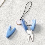 Personalized Multicolor Mini Yarn Scissor with Initial Charm Travel Birthday Anniversary Gift for Knitting Sewing Lovers