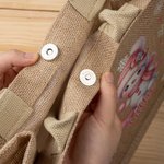 Henkilökohtainen Cartoon Santa Hat Snowman Bow Initial Jute Kangaskassi nimi syntymäpäivä joululahja perheelle ystävät