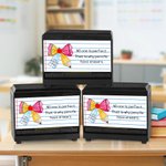 Gepersonaliseerde Potlood Boog Notebook Patroon Potlood Dispenser met Tekst Klaslokaal Decor Terug naar School Waardering Gift voor Leraar Kid