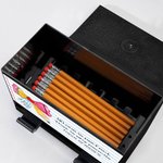 Gepersonaliseerde Potlood Boog Notebook Patroon Potlood Dispenser met Tekst Klaslokaal Decor Terug naar School Waardering Gift voor Leraar Kid