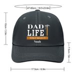 Personalised Dad Life Totally Nailed It Adjustable Baseball Cap with Name and Title Birthday Anniversary Father's Day Gift for Dad