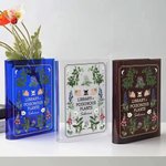 Vase à livres en acrylique transparent avec nom Décoration de bibliothèque Cadeau d'Halloween pour les amoureux des livres