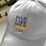 Personalised Dad Life Totally Nailed It Adjustable Baseball Cap with Name and Title Birthday Anniversary Father's Day Gift for Dad