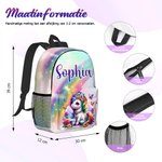 Gepersonaliseerde Leuke Fantasie Eenhoorn Kinderschoolrugzak met Naam Grote Capaciteit Dagelijks Gebruik Terug naar School Cadeau voor Kinderen