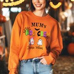Personalized Mom's Boo Crew 1-8 Cute Ghosts Multicolor T-shirt Sweatshirt Hoodie with Name Halloween Gift for Family Friends
