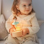 Luz nocturna LED personalizada con niña de ballet 3D de dibujos animados y nombre decoración para hoga regalo de cumpleaños para bailarinas