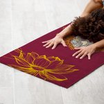 Serviette de yoga antidérapante avec nom et sac de voyage en maille Accessoires de sport Cadeau de fitness pour les amateurs de yoga